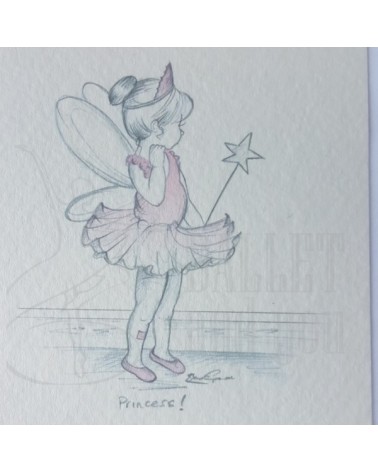 Tarjetas de invitacion ballet niña varita