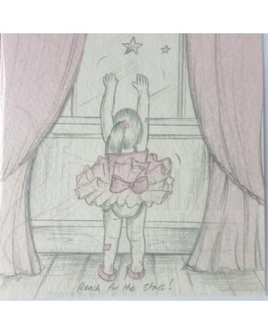 Tarjetas de invitacion ballet niña varita