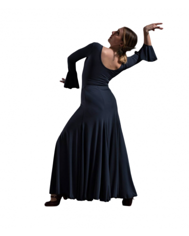 Falda Flamenca Negra Punto de seda