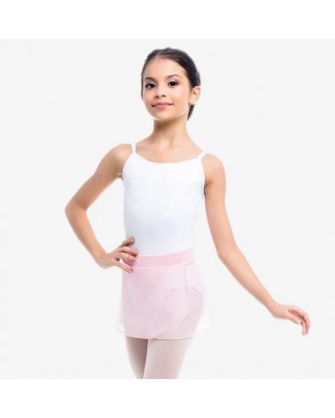 Falda de Ballet Cruzada de Gasa So Dança Rosa
