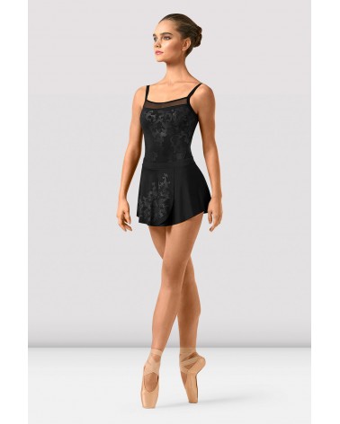 Falda De Danza Terciopelo Gris