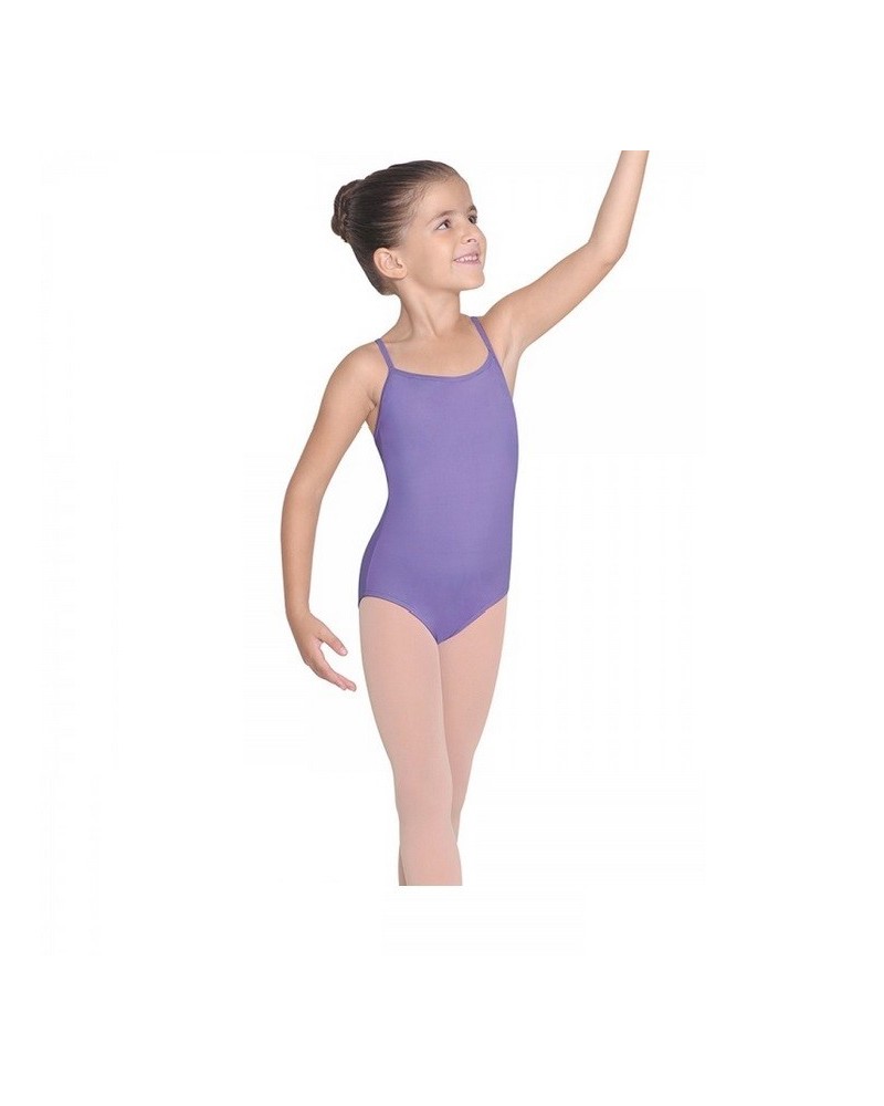 Malla de ballet Lavanda infantil iniciación para niña con tirante ancho.